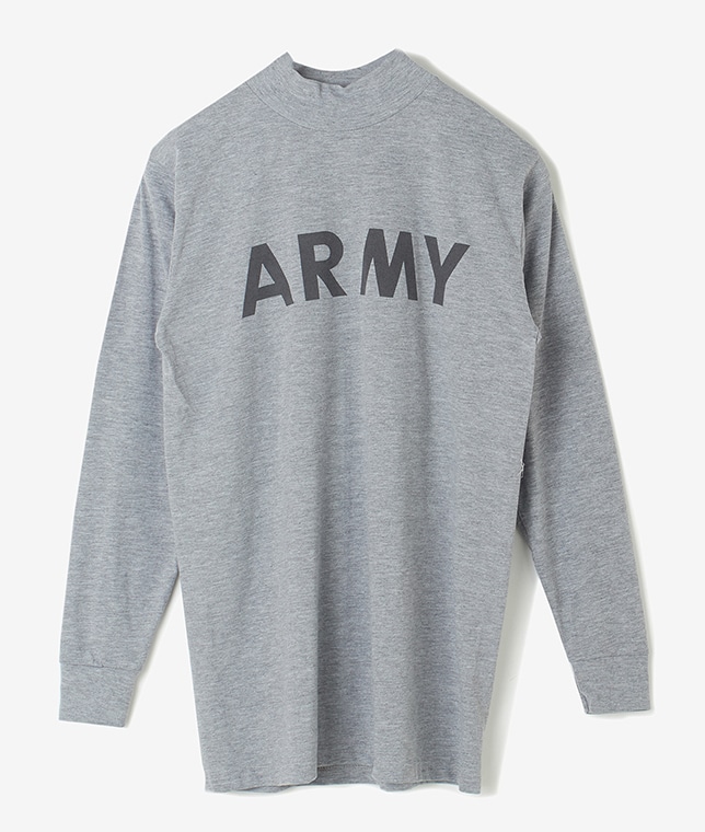 USED/ARMYプリントモックネックL/S Tシャツ