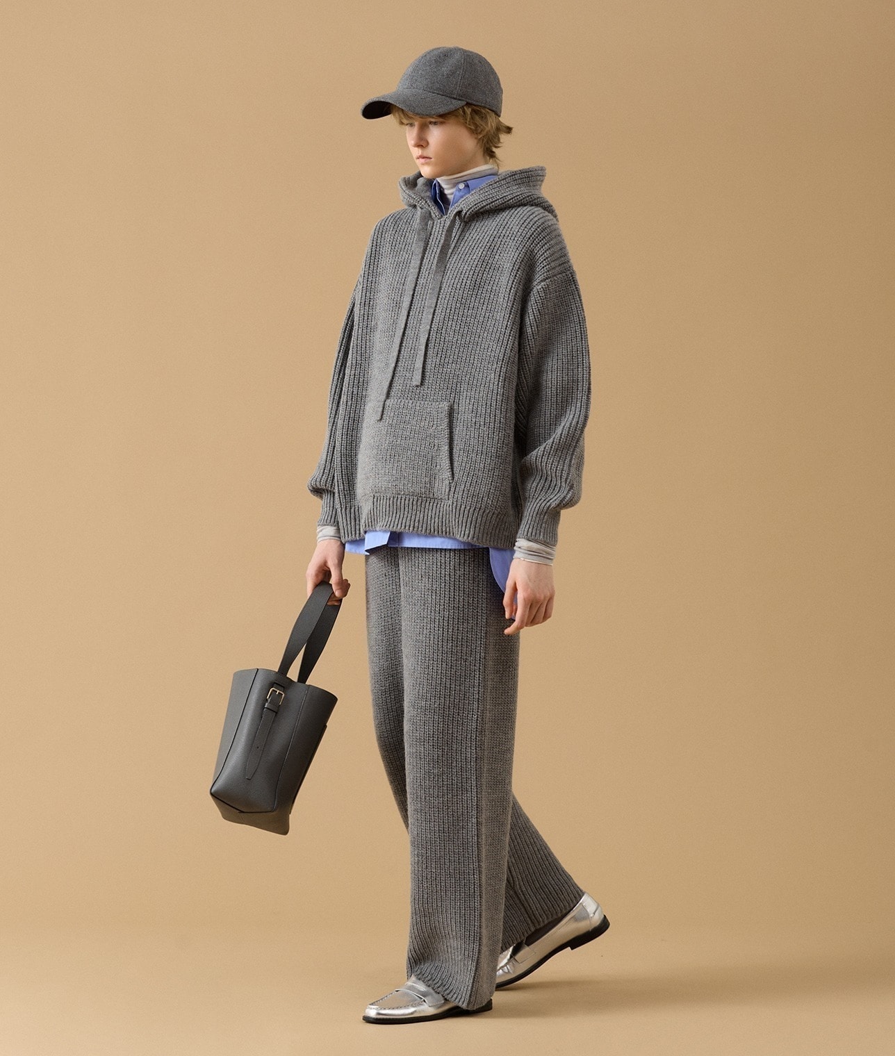 【10/17~ショールーム先行販売】【別注】NEW ERA/920 LONG VISOR EASY SNAP 920LVES TM WOOL LIKEGRY 詳細画像 GREY 3
